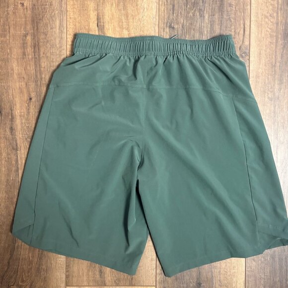 Vintage Adidas Mens Green Athletic Shorts Large Drawstring Elastic Waistband - Picture 4 of 8